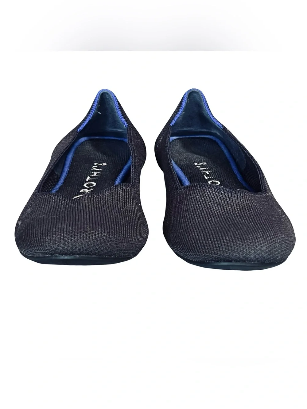 Rothy’s Women’s 7.5 Navy Blue Ballet Flats Solid Knit Round Toe Stretch Washable - Picture 6 of 10